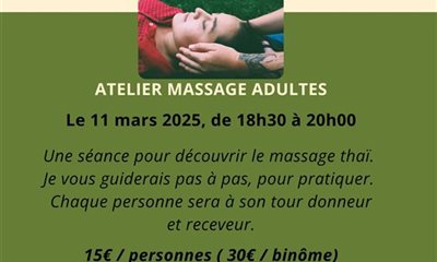 Atelier massage Thaï au Domaine Le Vaxergues